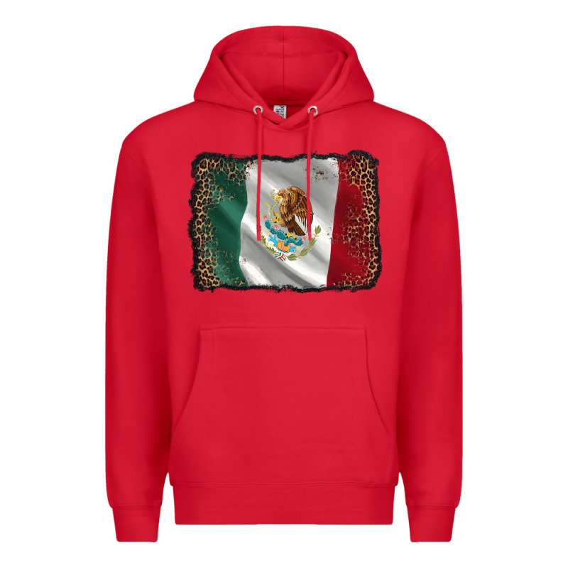 Mexico Flag Black Glitter Leopard Premium Hoodie by AdoDesignShop | Teevron