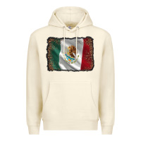 Sandshell mexico flag black glitter leopard Premium Hoodie - AdoDesignShop
