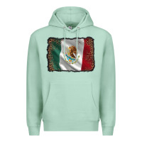 Seafoam mexico flag black glitter leopard Premium Hoodie - AdoDesignShop