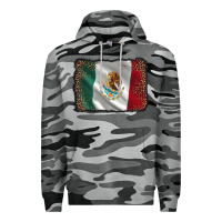 Slate Camo mexico flag black glitter leopard Premium Hoodie - AdoDesignShop