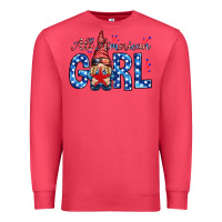 Cardinal all american girl with gnome Premium Sweatshirt - NancyCooperArtShop