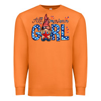 Carrot all american girl with gnome Premium Sweatshirt - NancyCooperArtShop