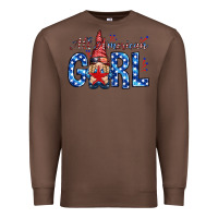 Chestnut all american girl with gnome Premium Sweatshirt - NancyCooperArtShop