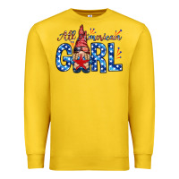 Lemon all american girl with gnome Premium Sweatshirt - NancyCooperArtShop
