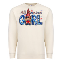 Sandshell all american girl with gnome Premium Sweatshirt - NancyCooperArtShop