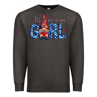 Smoke all american girl with gnome Premium Sweatshirt - NancyCooperArtShop