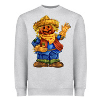 Heather Grey scarecrow Heavyweight Sweatshirt - FaDigitalArtStudio