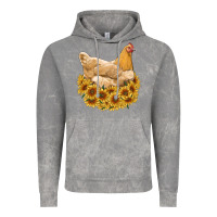 Cloud Rock chicken with sunflowers Vintage Hoodie - RanaPortraitStore