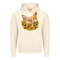 Vintage Artic chicken with sunflowers Vintage Hoodie - RanaPortraitStore
