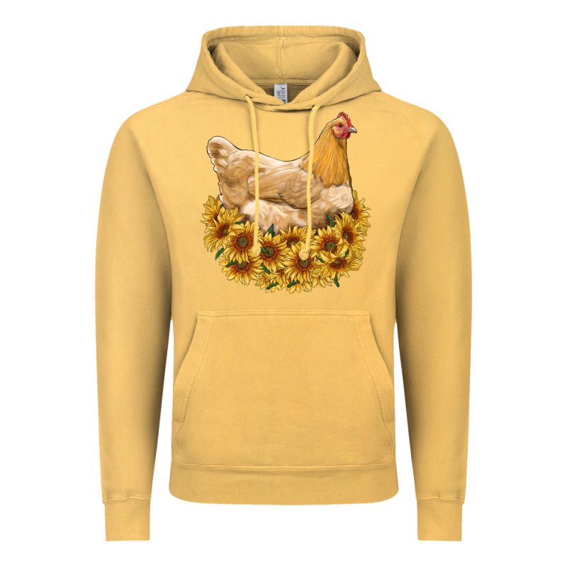 Chicken With Sunflowers Vintage Hoodie by RanaPortraitStore | Teevron
