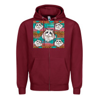 Burgundy Western Ragdoll Cat Zipper Hoodie - LillyAllenDesigns