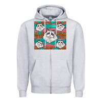Heather Grey Western Ragdoll Cat Zipper Hoodie - LillyAllenDesigns