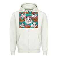 Oatmeal Heather Western Ragdoll Cat Zipper Hoodie - LillyAllenDesigns