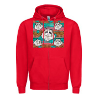 Red Western Ragdoll Cat Zipper Hoodie - LillyAllenDesigns