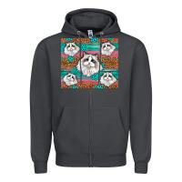 Smoke Western Ragdoll Cat Zipper Hoodie - LillyAllenDesigns