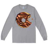 Heather Grey chocolate donut Long Sleeve Tee - AdoDesignShop