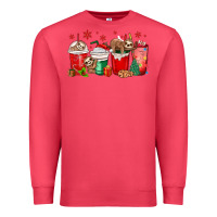 Cardinal christmas sloth coffee cups Premium Sweatshirt - MaliasSmallBusiness