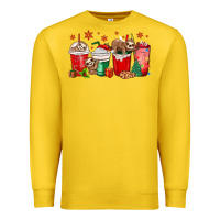 Lemon christmas sloth coffee cups Premium Sweatshirt - MaliasSmallBusiness