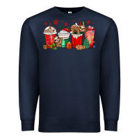 Christmas Sloth Coffee Cups Premium Sweatshirt | Teevron