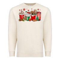Sandshell christmas sloth coffee cups Premium Sweatshirt - MaliasSmallBusiness