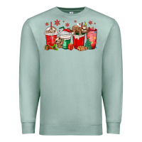 Seafoam christmas sloth coffee cups Premium Sweatshirt - MaliasSmallBusiness