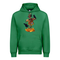 Emerald Scarecrow with Pumpkin Urban Hoodie - texasbilliewilder