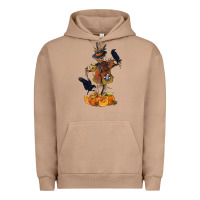 Pigment Burro Scarecrow with Pumpkin Urban Hoodie - texasbilliewilder
