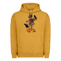 Pigment Peanut Butter Scarecrow with Pumpkin Urban Hoodie - texasbilliewilder