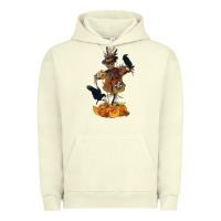 Pigment Pistachio Scarecrow with Pumpkin Urban Hoodie - texasbilliewilder