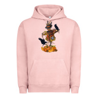 Pigment Salmon Scarecrow with Pumpkin Urban Hoodie - texasbilliewilder