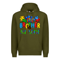 Army Green my brother is au some a Premium Hoodie - Artiststas