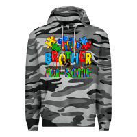 Slate Camo my brother is au some a Premium Hoodie - Artiststas