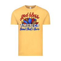 Vintage Mustard god bless america land that i love Vintage Tee - HRA Design Shop