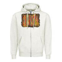 Oatmeal Heather christmas reindeers leopard background Zipper Hoodie - BarkalooDesign