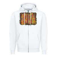 White christmas reindeers leopard background Zipper Hoodie - BarkalooDesign