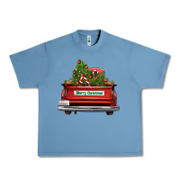 Pebble Blue Christmas trees truck Urban Heavy Tee - FaDigitalArtStudio