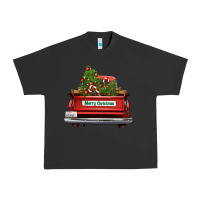 Pigment Black Christmas trees truck Urban Heavy Tee - FaDigitalArtStudio