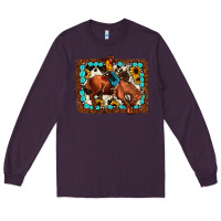 Plum rodeo cowboy Long Sleeve Tee - JahusDesignShop