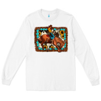 White rodeo cowboy Long Sleeve Tee - JahusDesignShop