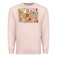 Pale Pink nurse Premium Sweatshirt - MaliasSmallBusiness