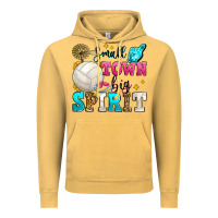 Vintage Mustard small town big spirit volleyball Vintage Hoodie - Zillion Design Studio