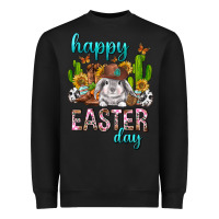 Black Happy Easter Day Rodeo Heavyweight Sweatshirt - Neo Western