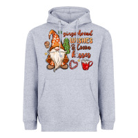 Heather Grey gingerbread wishes cocoa kisses Heavyweight Hoodie - MaliasSmallBusiness