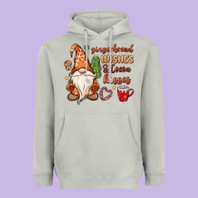 Gingerbread Wishes Cocoa Kisses Heavyweight Hoodie Designed By Maliassmallbusiness