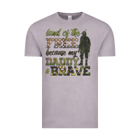 Land Of The Free Because My Daddy Is Brave Vintage Tee | Teevron