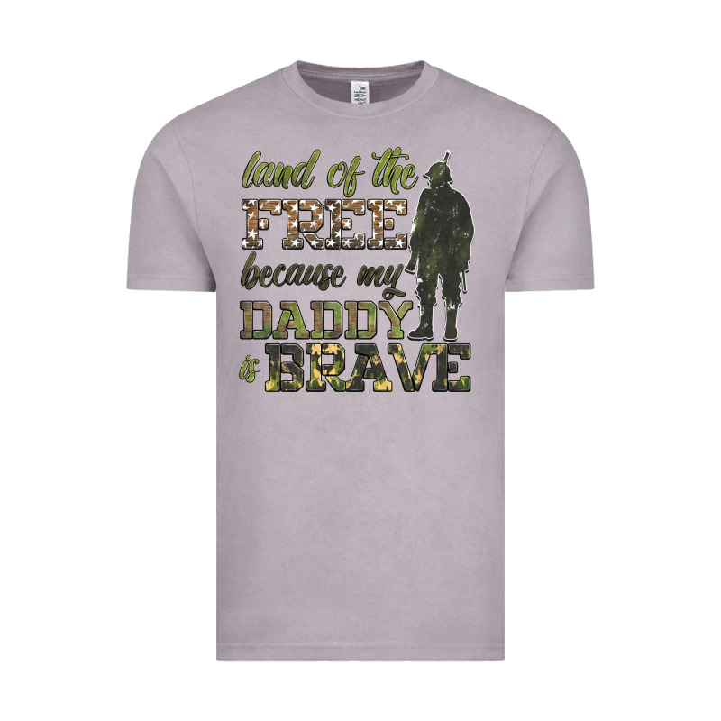 Land Of The Free Because My Daddy Is Brave Vintage Tee by HRA Design Shop | Teevron