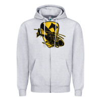 Heather Grey 1st cavalry division chopper helicopter air cav Zipper Hoodie - Jasminsmagicworld