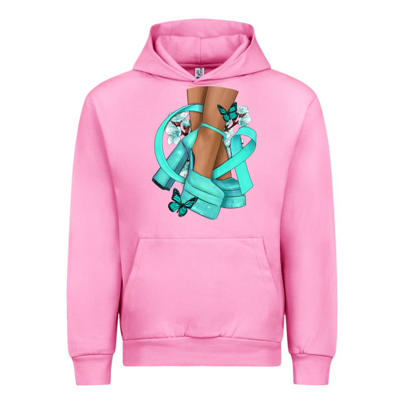 Ovarian Cancer Diva Teal Ribbon Urban Hoodie by NancyCooperArtShop | Teevron