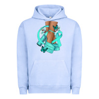 Pigment Grape Ice Ovarian Cancer diva teal ribbon Urban Hoodie - NancyCooperArtShop