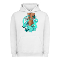 Pigment Lunar Rock Ovarian Cancer diva teal ribbon Urban Hoodie - NancyCooperArtShop